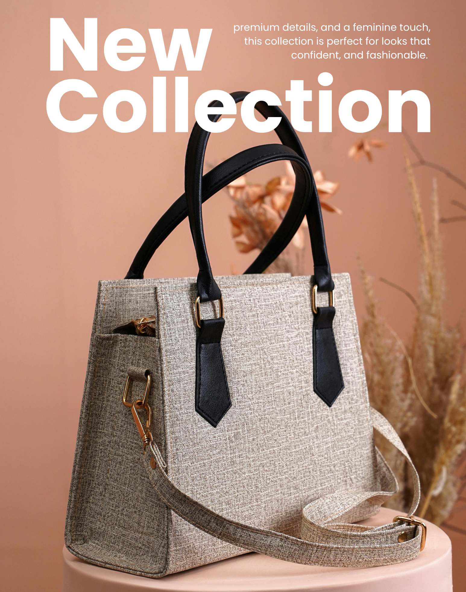 beige bag elegant new collect poster